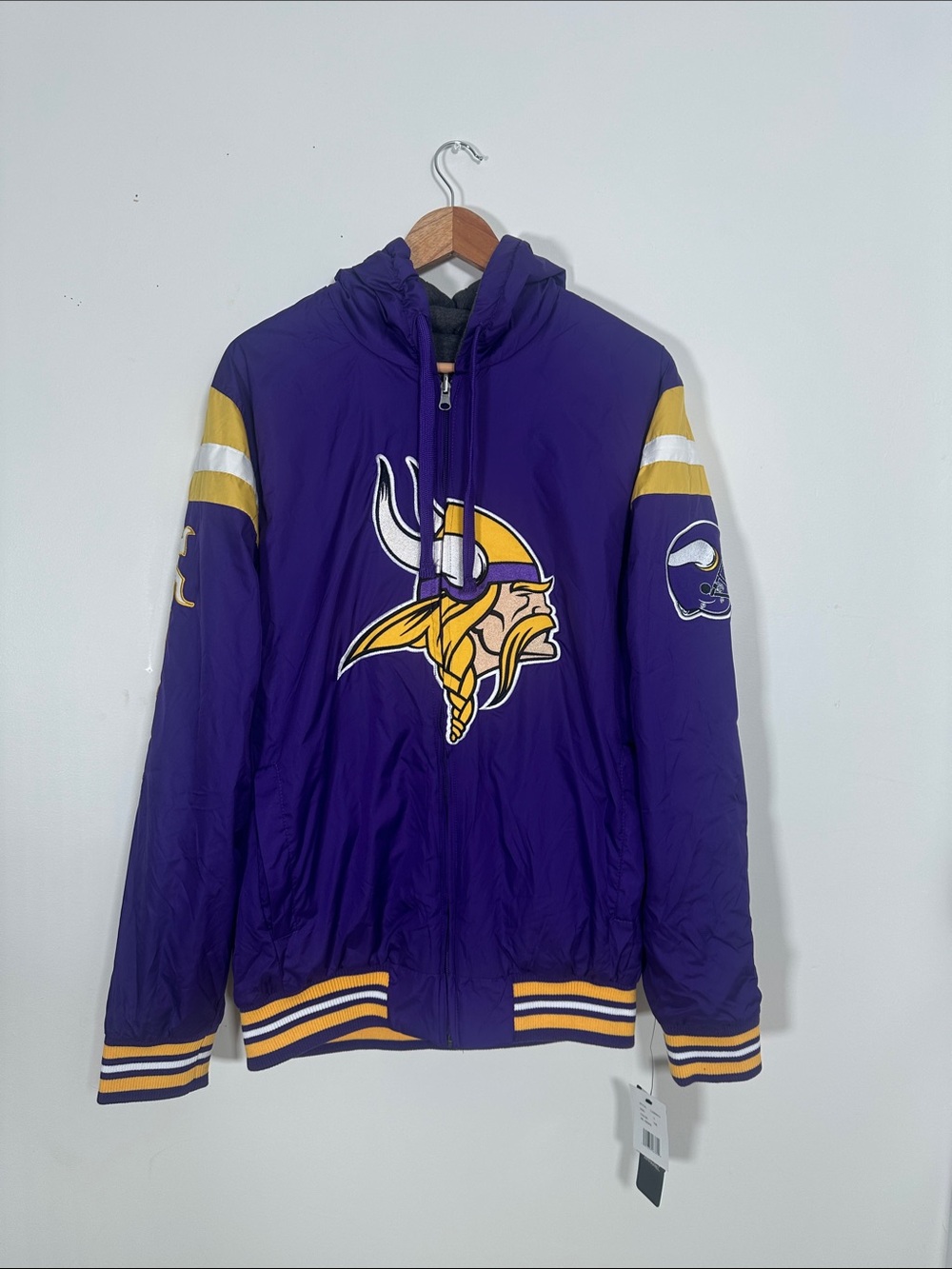 Reversible Minnesota Vikings NFL Purple Bomber Jacket